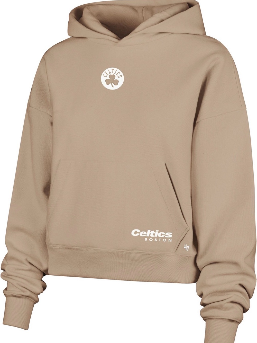 '47 Women’s Boston Celtics Tan Crop Hoodie